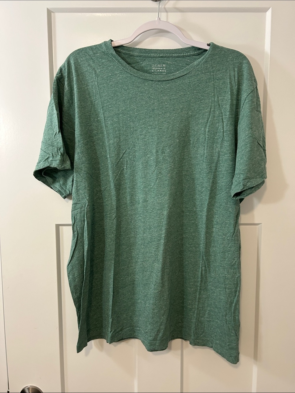 J. Crew Men's Heather Green Crewneck Short Sleeve Tee